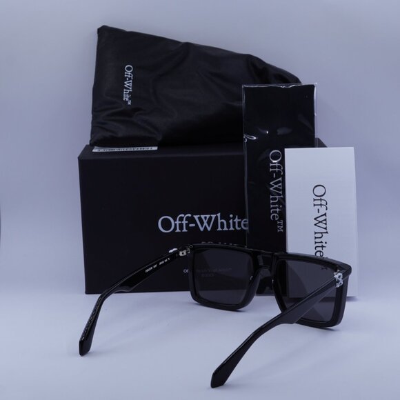 Off-White OERI13W STRATFORD 1007 Sunglasses Black Square Frame, Grey Lenses - Picture 9 of 9